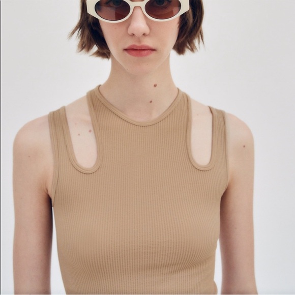 Zara Limitless Contour Ribbed Tank Top - Picture 1 of 4